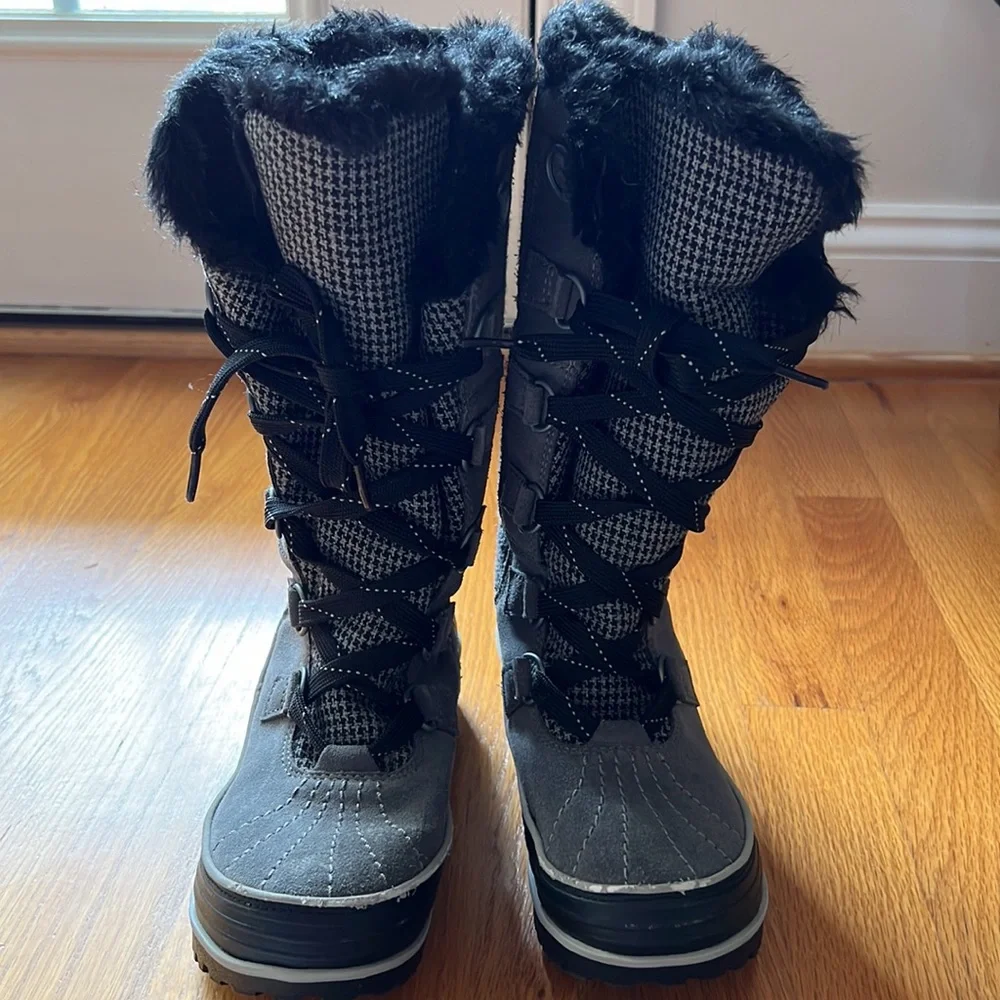 Sorel Tivoli II High Houndstooth Waterproof Winter Snow Boots size 6